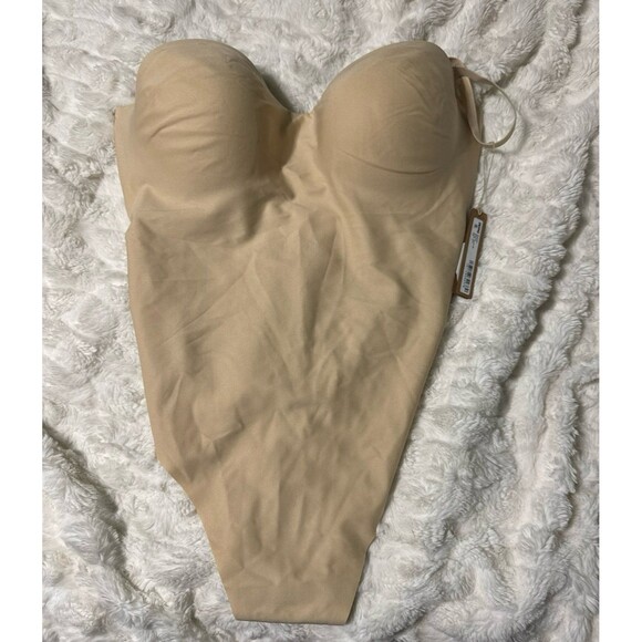 SKIMS Body Molded Underwire Thong Bodysuit | Sand | Size X-Large - Picture 6 of 7
